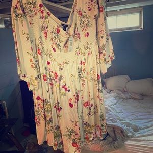 Plus size flower dress